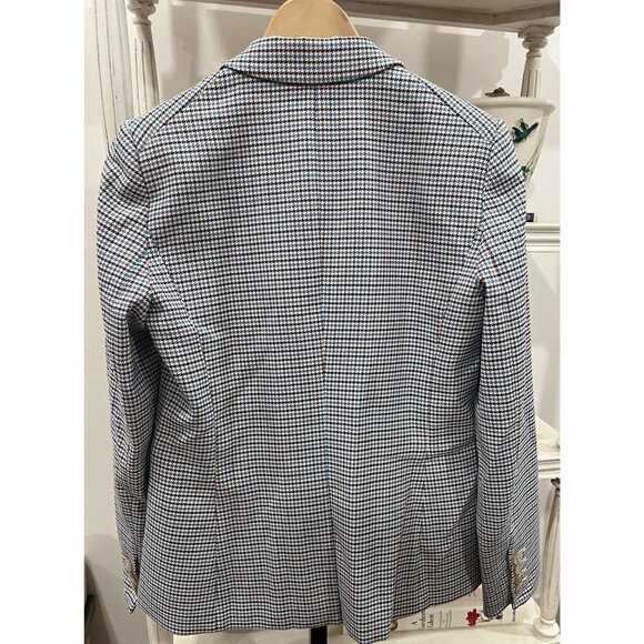 Veronica $698 Beard Cutaway Dickey Jacket Size 6 Houndstooth Multi One Button - Picture 3 of 7